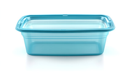 Empty plastic container for food isolated on white