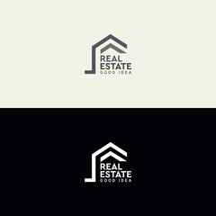 Realty and real estate logo, House  simple logo icon flat Style graphic design vector illustration