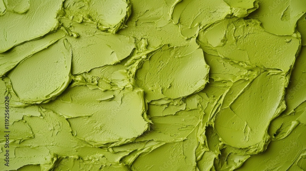 Poster textured green surface with unique patterns created by paint
