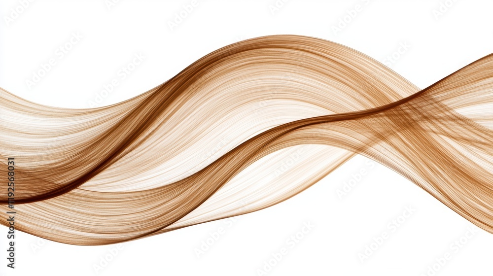 Poster abstract wave pattern with flowing lines in warm earthy tones