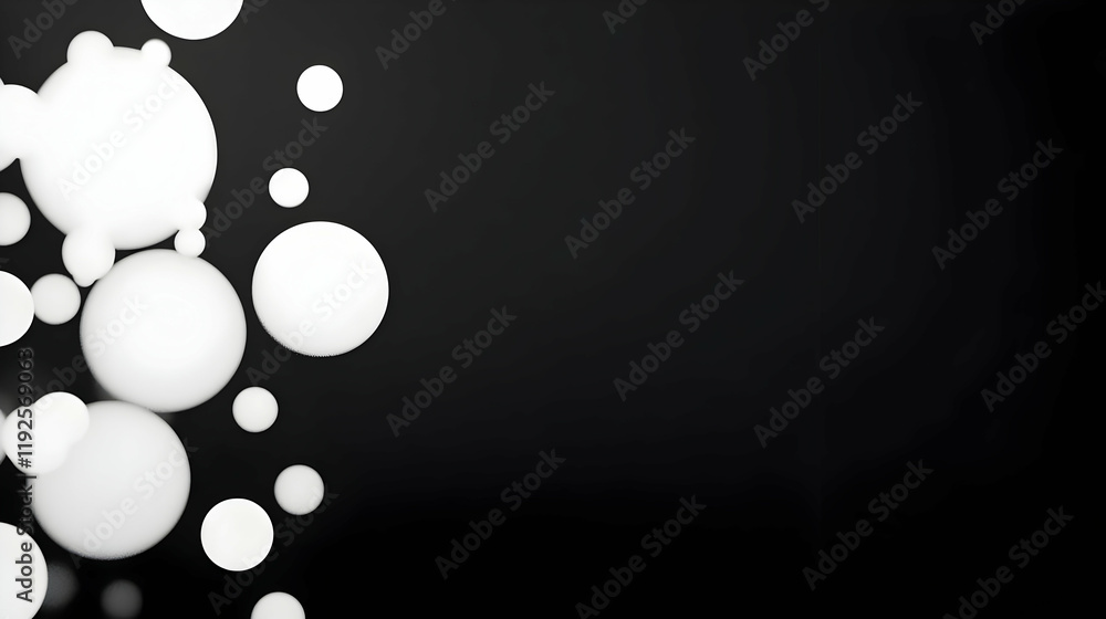 Poster elegant monochrome bokeh, emphasizing simplicity and contrast, creating a serene atmosphere with bol