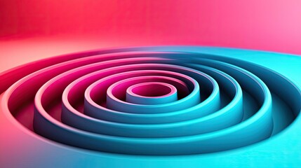 Vivid gradient idea. Abstract waves with vibrant colors creating a sense of depth and movement.