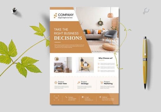 Interior Design Flyer Layout