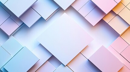 Obraz premium Minimal symmetry idea. Abstract composition with colorful geometric shapes and gradients in a modern design.