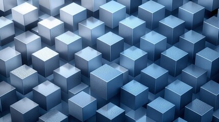 Obraz premium Minimalistic abstract cube patterns with metallic textures for futuristic branding, tech backgrounds, modern digital art, and professional designs