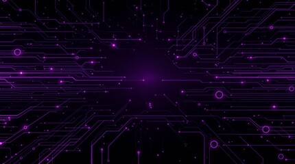 Fototapeta premium Purple Circuit Gridline Background for Sci-Fi Branding, Gaming Posters, Tech Art, Digital Interfaces, and Futuristic Designs