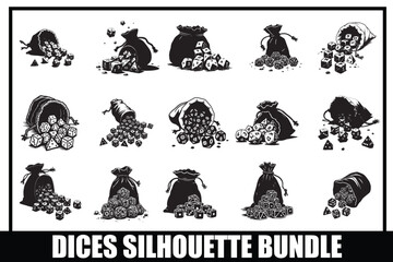 Obraz premium Dice Bag Silhouette Collection