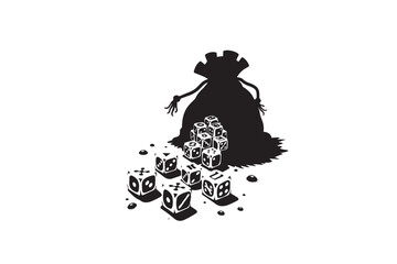 Obraz premium Dice Bag Silhouette Collection