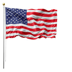 Fototapeta premium American flag minimalist art on white background – a contemporary artistic representation in a clean and modern environment