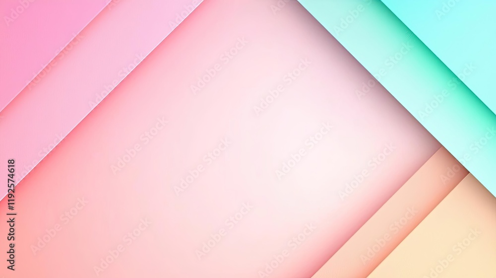 Poster symmetry gradient concept. vibrant abstract background with layered geometric shapes in pastel color