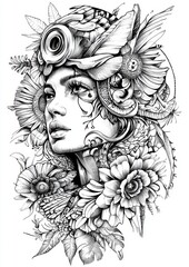 Animal-Human Fusion Coloring Pages