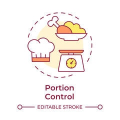 Kitchen workflow multi color concept icon. Organized sequence of cooking tasks. Restaurant management. Round shape line illustration. Abstract idea. Graphic design. Easy to use in presentation