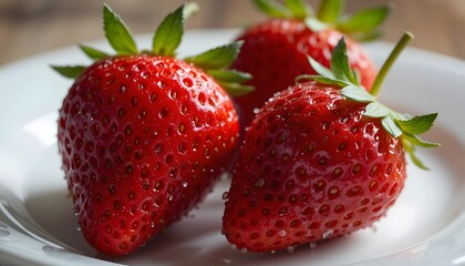 Juicy Strawberries: A Close-Up Still Life of Vibrant Red Berries