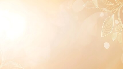 Elegant Beige Background With Delicate Floral Design