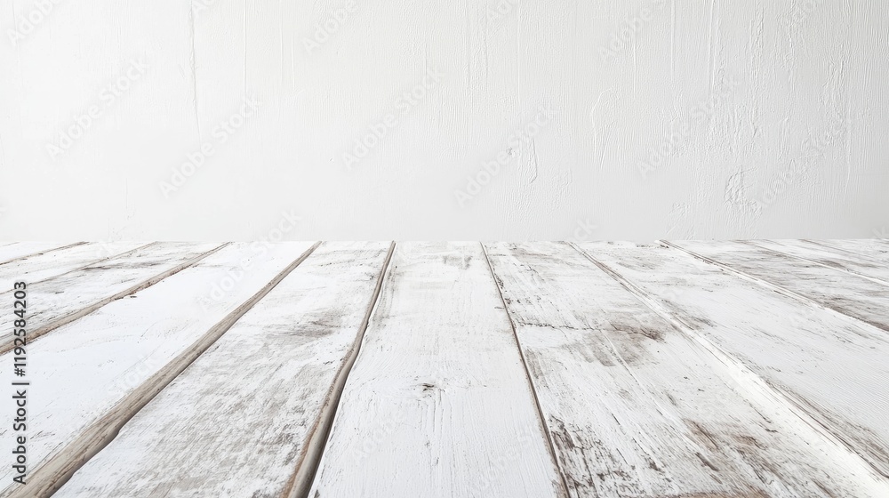 Poster vintage whitewashed wooden background ideal for spring table product displays and creative design pr