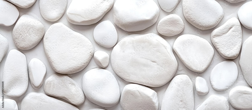 Poster faded white pebble texture background with neutral tones ideal for creative tile concepts and text p