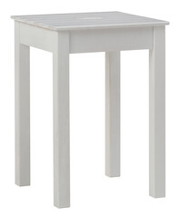 White square wooden chair cut out isolated transparent background