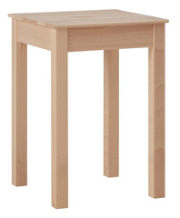 Rectangular oak chair cut out isolated transparent background