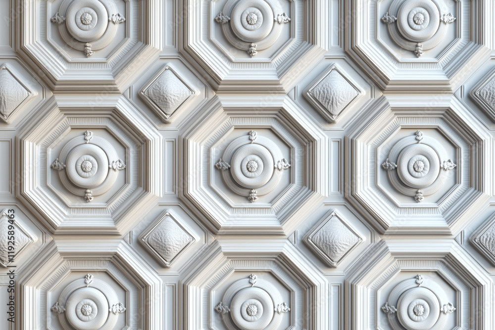 Poster sophisticated classical geometric 3d pattern. ancient ornament. background image. created with gener