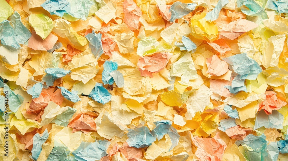 Poster colorful crumpled paper texture background eco friendly recycled material concept abstract design fo