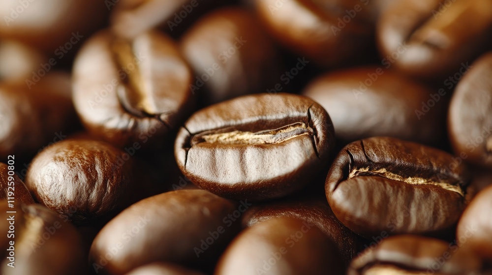 Aufkleber rich and aromatic coffee beans close-up showcasing textures and colors perfect for coffee-related co