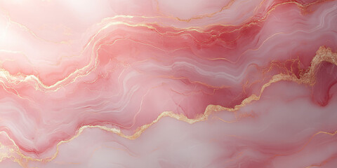 Elegant Pink and Gold Marble Texture Background
