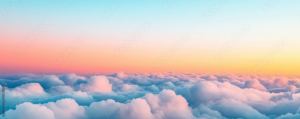 Poster cloudy abstract background concept. vibrant sunset sky with colorful clouds creating a serene and tr