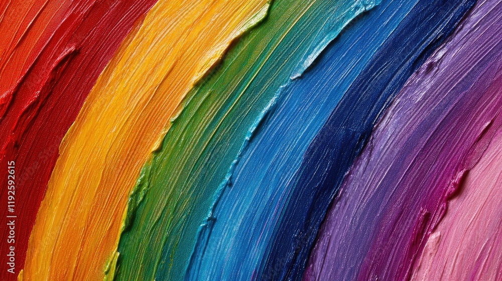 Aufkleber vibrant abstract rainbow textured background with brush stroke patterns