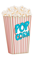 popcorn in a glass 3D. Icons 3d realistic render vector object. eggplant healthy vegetable. Icons 3d realistic render vector object. popcorn in a cup, movie popcorn, striped popcorn cup, food, enterta