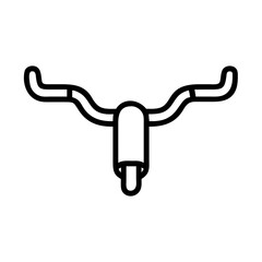 handlebar icon, handlebar line art - simple line art of handlebar, perfect for handlebar logos and icons and themed design