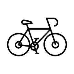 Fototapeta premium road bike icon, road bike line art - simple line art of road bike, perfect for road bike logos and icons and themed design