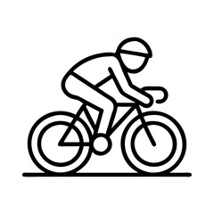 Obraz premium road cyclist racing icon, road cyclist racing line art - simple line art of road cyclist racing, perfect for road cyclist racing logos and icons and themed design