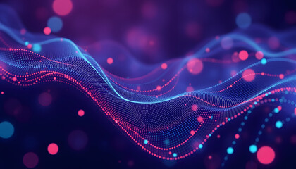 Digital Digital Data Stream Abstract Background, isometry, with white tones