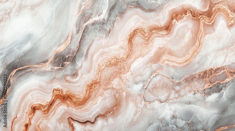 Poster elegant abstract marble texture in soft earth tones and fluid patterns for creative background desig