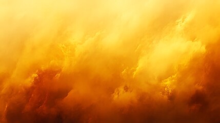 Golden Cloudscape Abstract Atmospheric Art