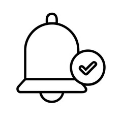 bell for safety icon, bell for safety line art - simple line art of bell for safety, perfect for bell for safety logos and icons and themed design