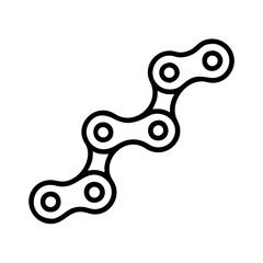 bicycle chain icon, bicycle chain line art - simple line art of bicycle chain, perfect for bicycle chain logos and icons and themed design