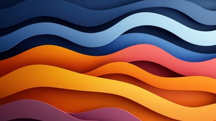 Abstract wavy background with vibrant layered colors creating a dynamic and visually appealing design. Ideal for websites, presentations, and marketing materials.