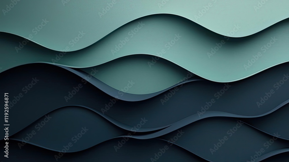Poster triangle abstract background idea. elegant wave patterns in green and blue shades create a modern an