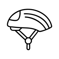 bicycle helmet icon, bicycle helmet line art - simple line art of bicycle helmet, perfect for bicycle helmet logos and icons and themed design