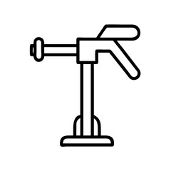 bicycle repair stand icon, bicycle repair stand line art - simple line art of bicycle repair stand, perfect for bicycle repair stand logos and icons and themed design