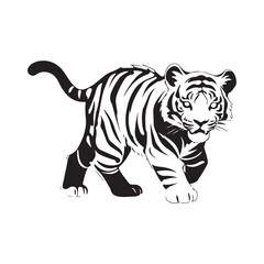 tiger vector silhouette illustration