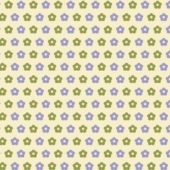 Seamless floral background fabric with ditsy and daisy pattern