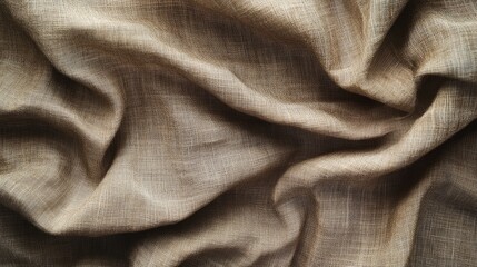 Fototapeta premium Textured fabric surface with soft folds showcasing subtle patterns and natural tones ideal for backgrounds and textile design projects