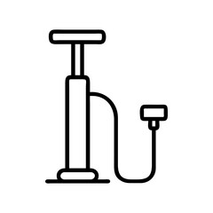 bike pump icon, bike pump line art - simple line art of bike pump, perfect for bike pump logos and icons and themed design