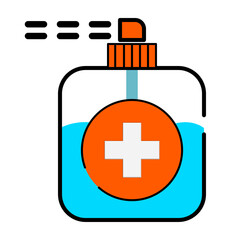 Desinfectan Icon. Medical Icon in filled outline style