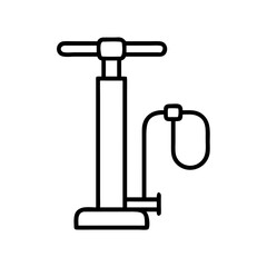 bike pump icon, bike pump line art - simple line art of bike pump, perfect for bike pump logos and icons and themed design