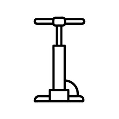 bike pump icon, bike pump line art - simple line art of bike pump, perfect for bike pump logos and icons and themed design