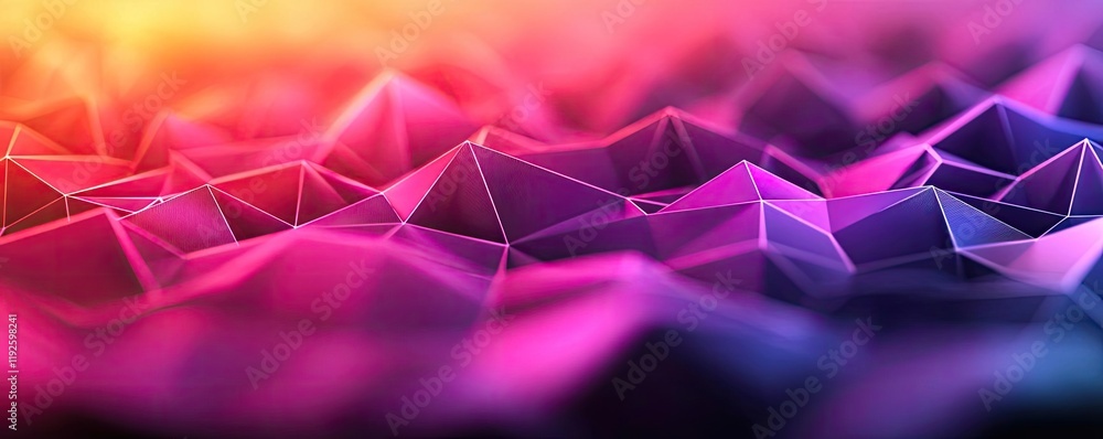 Poster triangle abstract background idea. colorful abstract geometric shapes create a vibrant digital lands