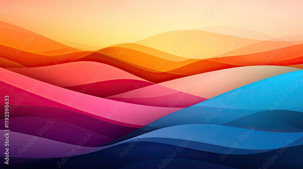 Poster triangle abstract background idea. a vibrant digital wave design with colorful gradients for creativ